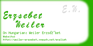 erzsebet weiler business card